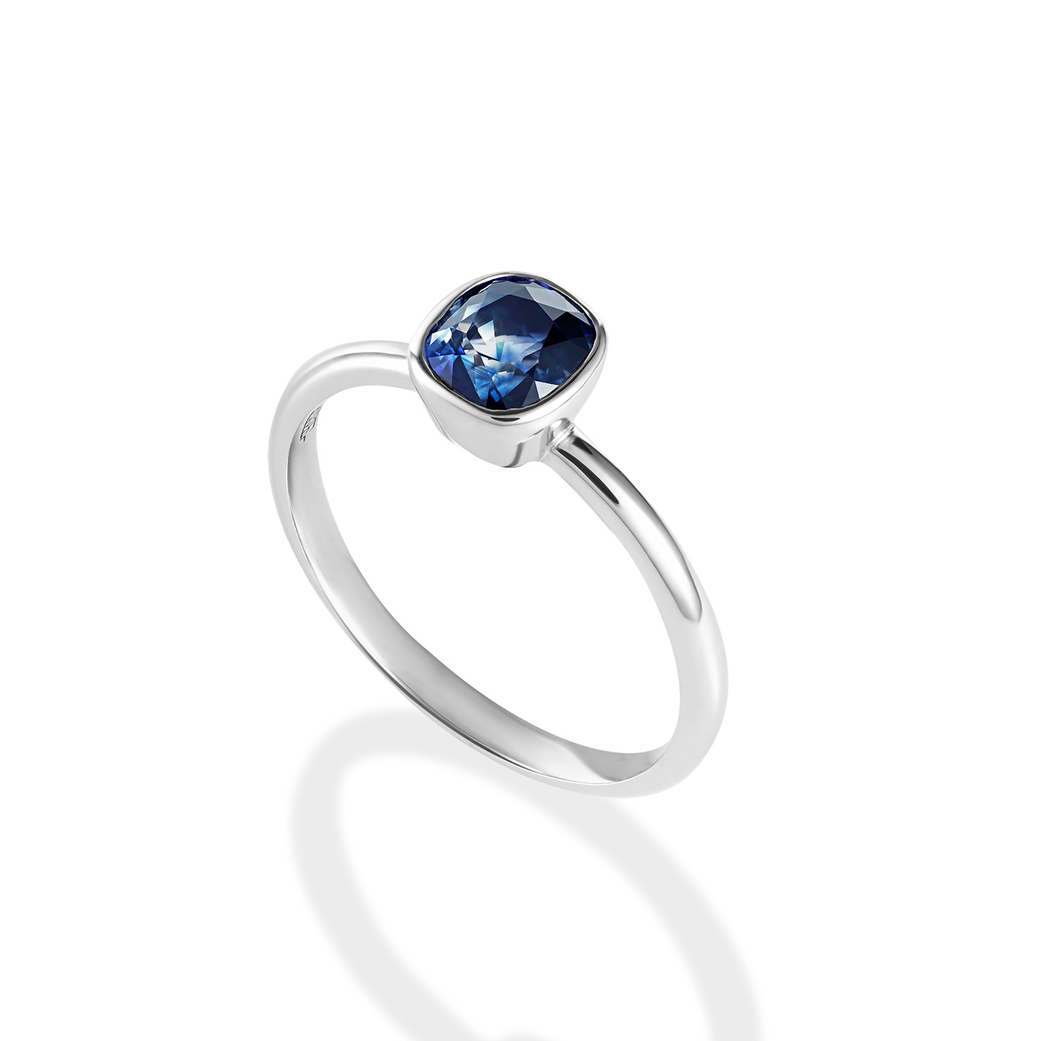 Помолвочное кольцо с сапфиром 1 карат