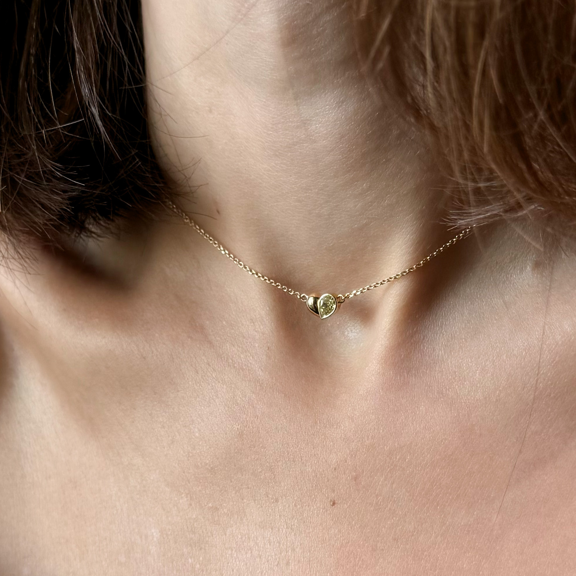 Золотая подвеска Сердце