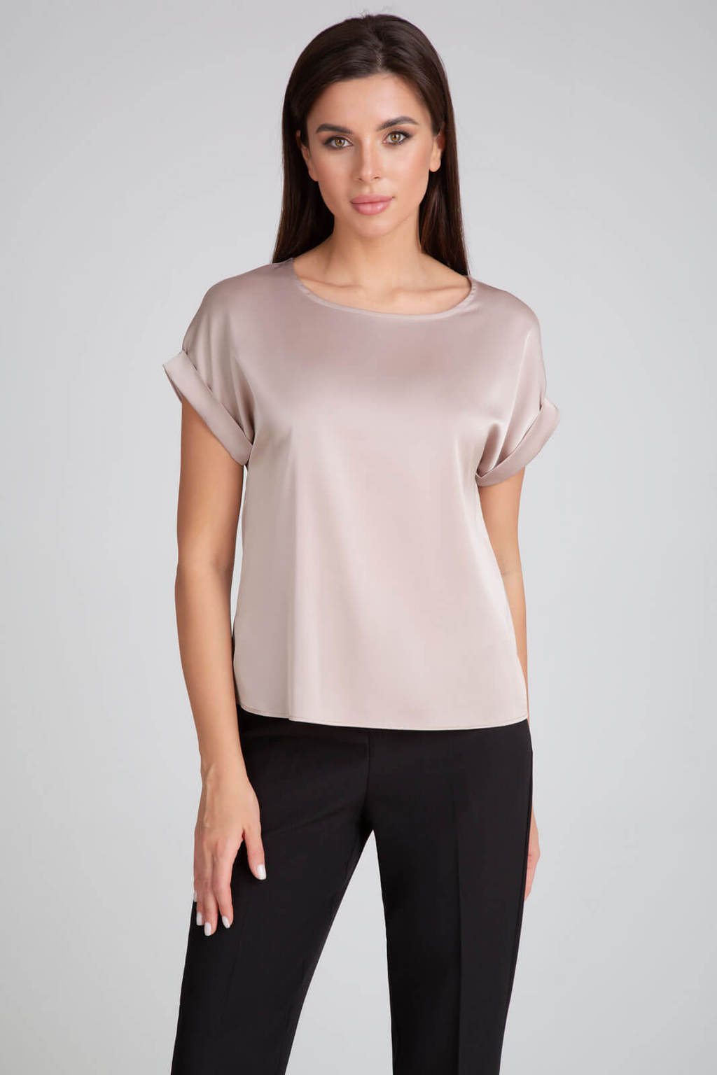 Блузка 402 бежевый цвет 42-58