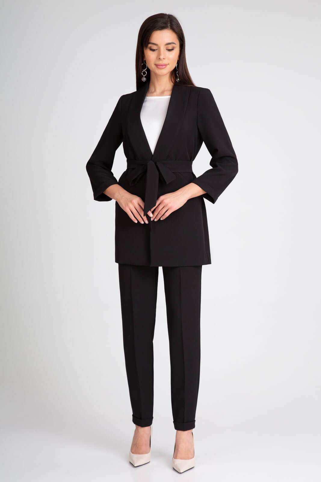 Костюм брючный 10305 черный цвет 42-58