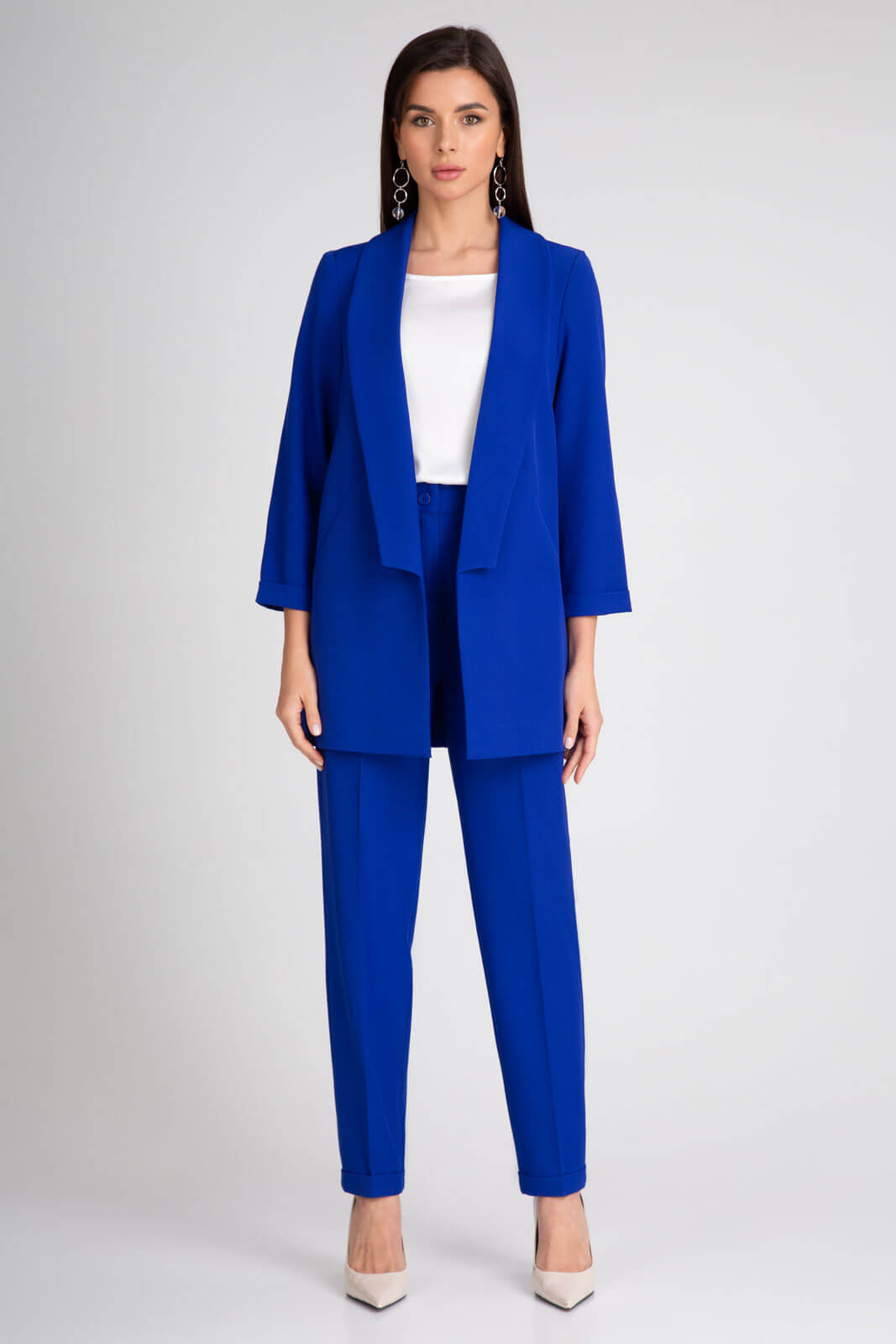 Костюм брючный 10305 цвет василек 42-54