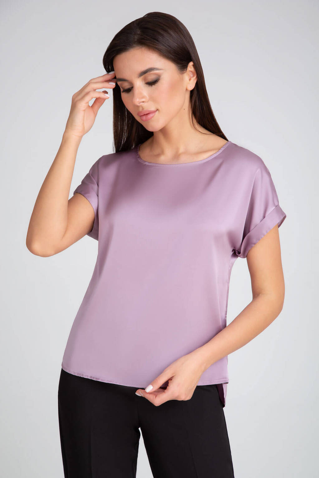 Блузка 402 цвет слива 42-58