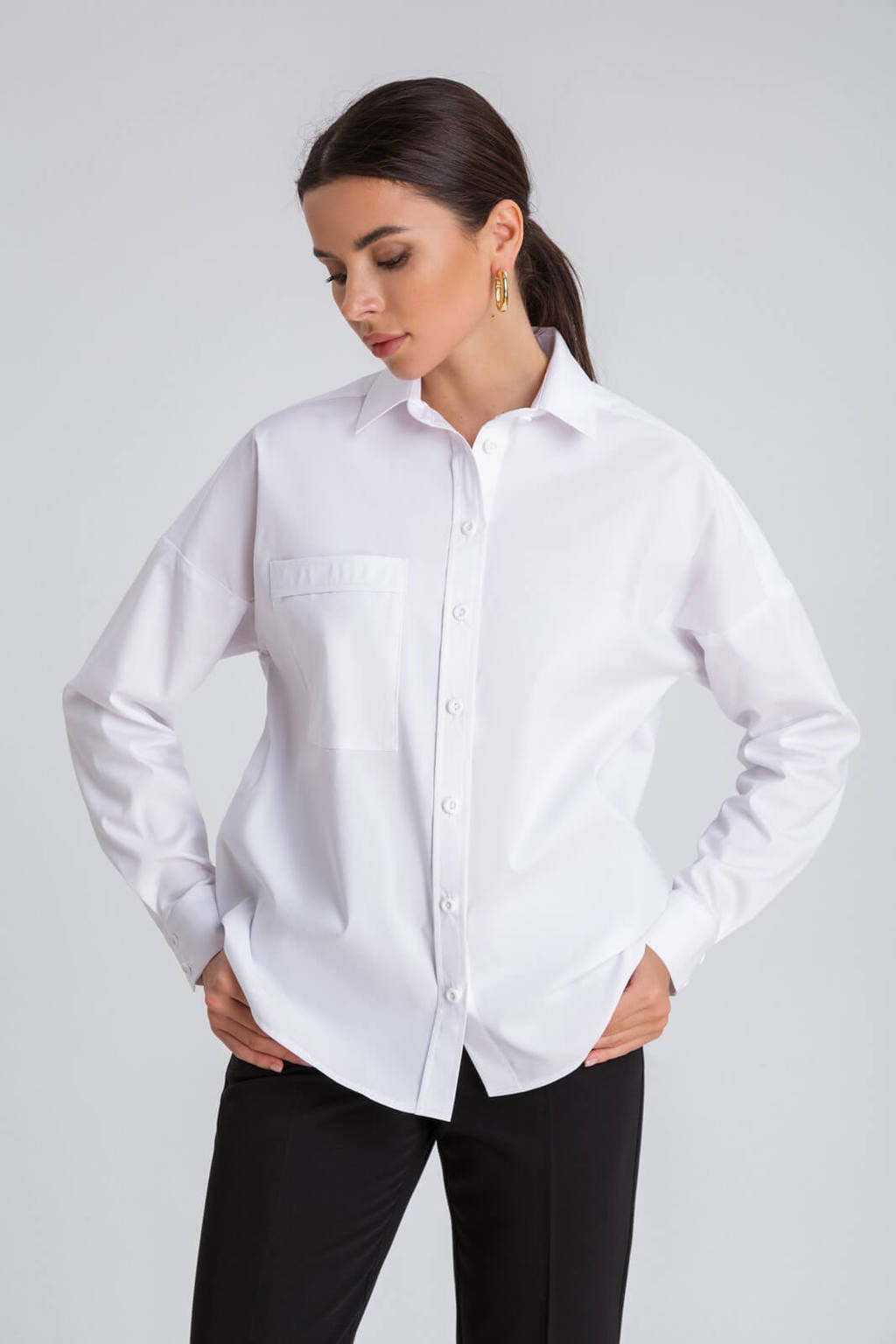 Блузка 404 белый цвет 42-58