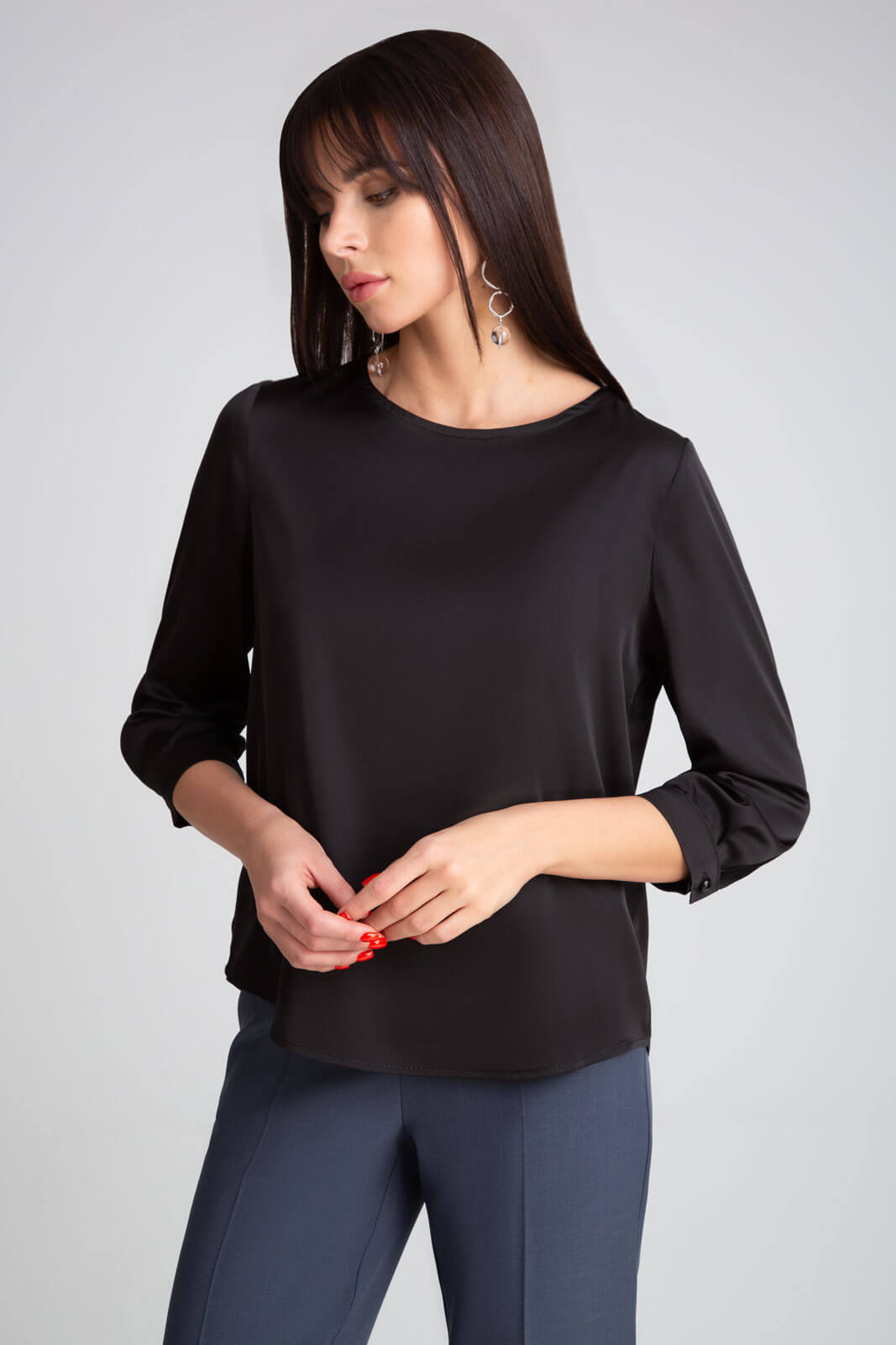 Блузка 417 черный 42-52