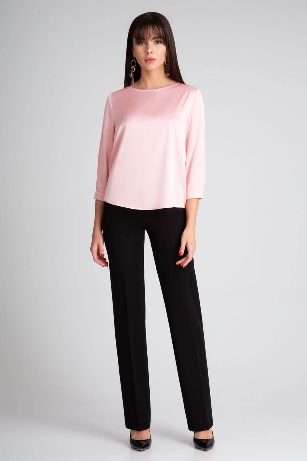 Блузка 417 розовый 42-52