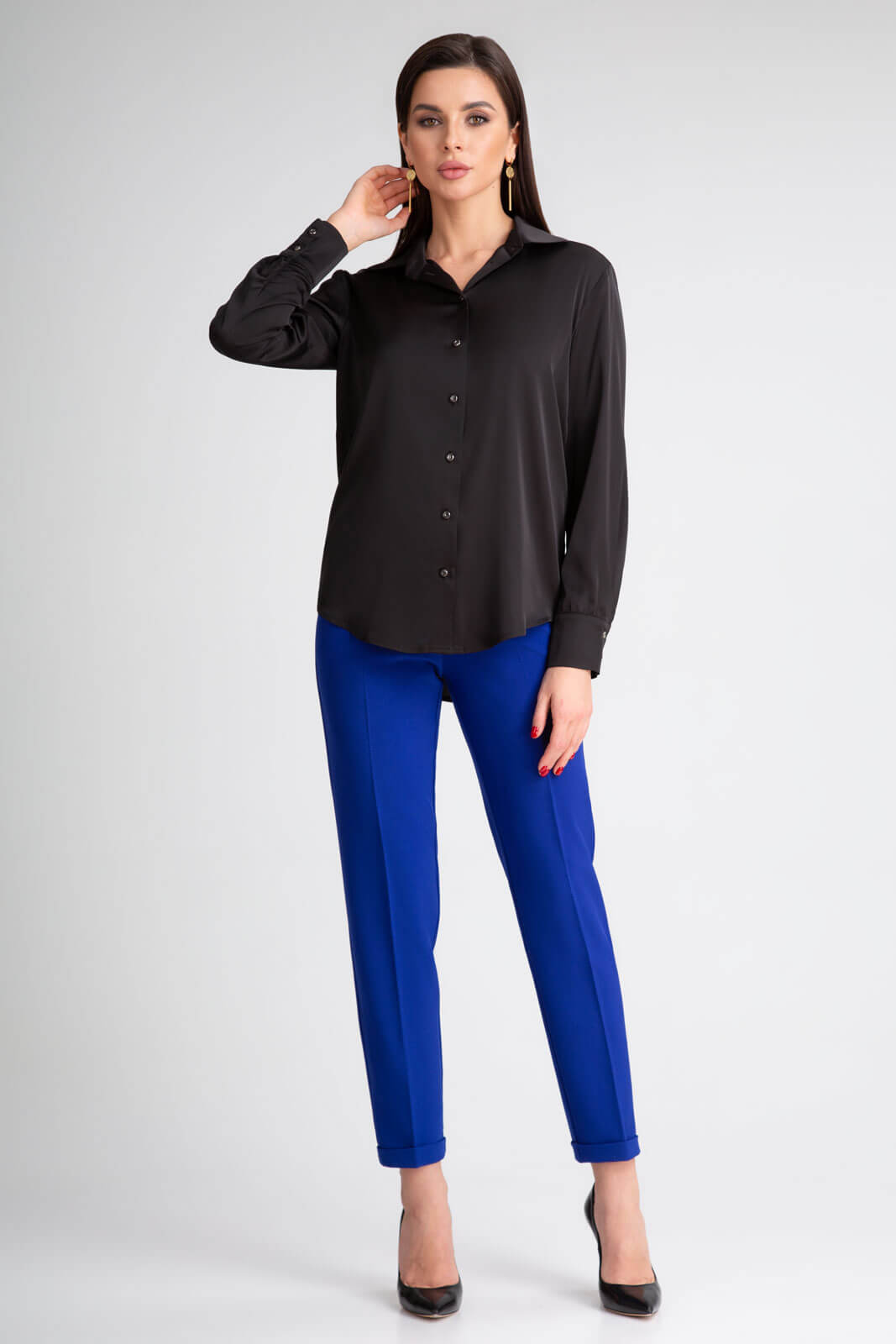 Блузка 416 черный цвет 42-58