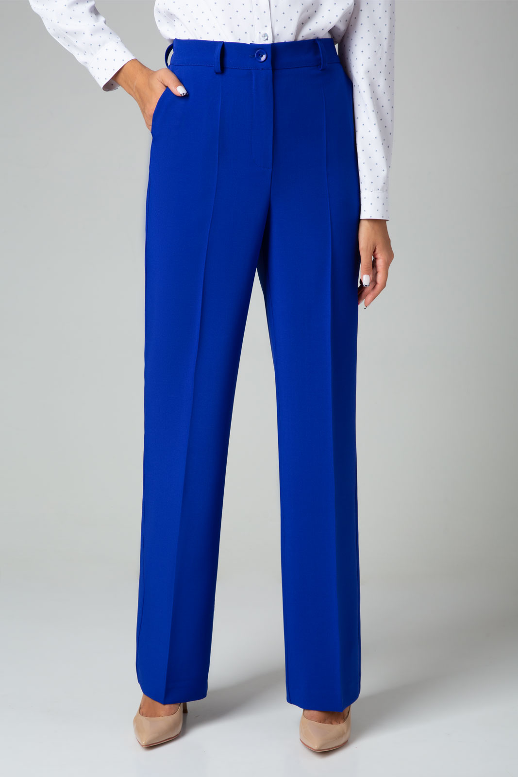 Брюки 309 цвет василек 42-52