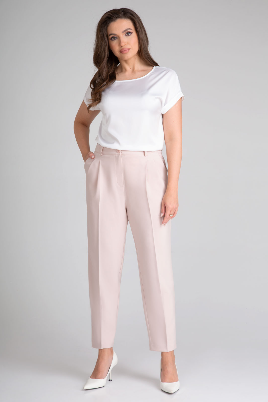 Брюки 310 цвет пудра 42-52