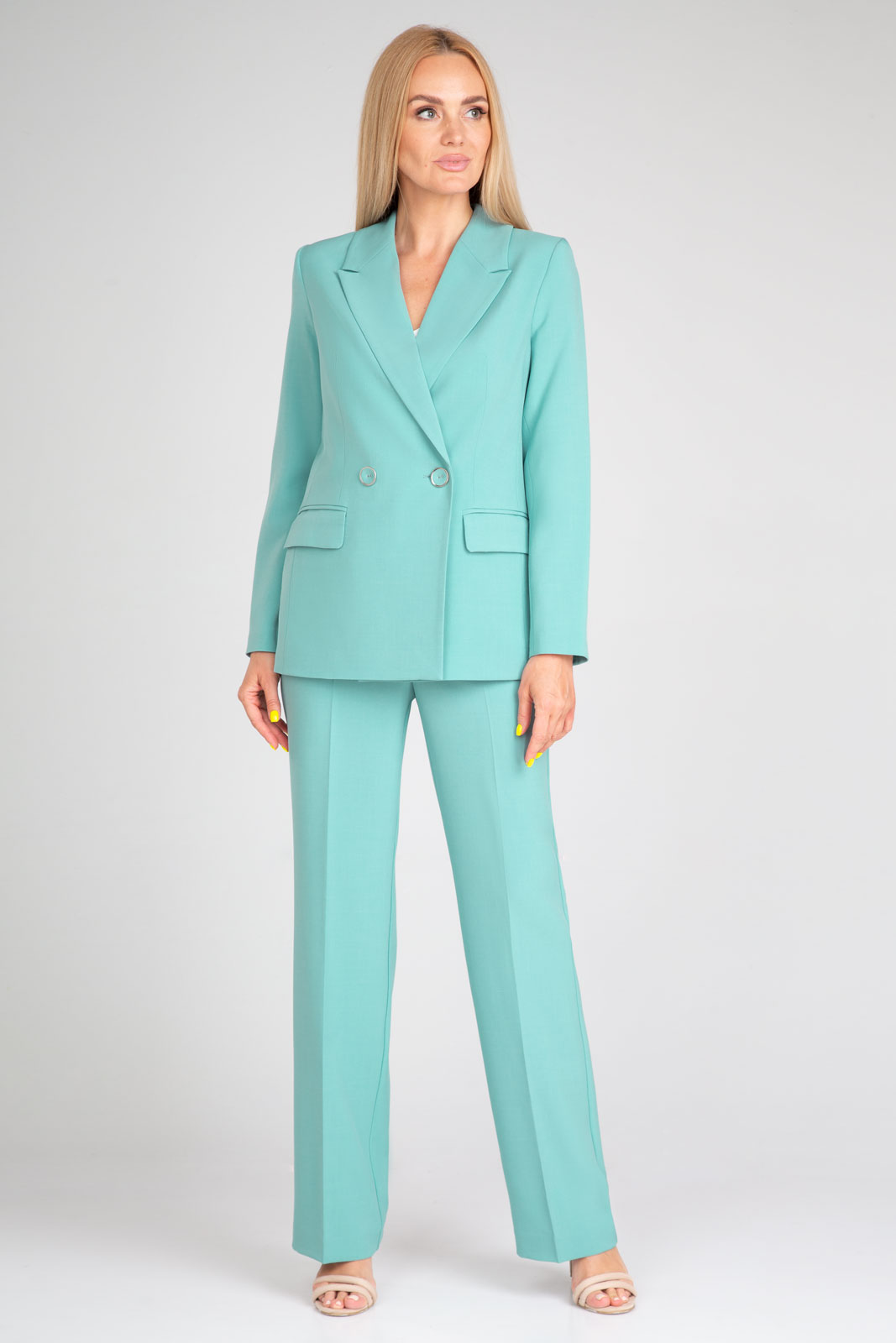 Костюм брючный 10608 цвет мята 42-52