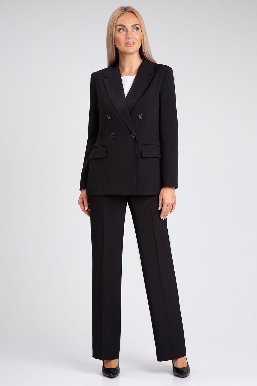 Костюм брючный 10609 черный цвет 42-52