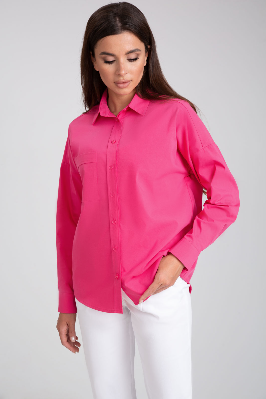 Блузка 404 цвет фуксия 42-58