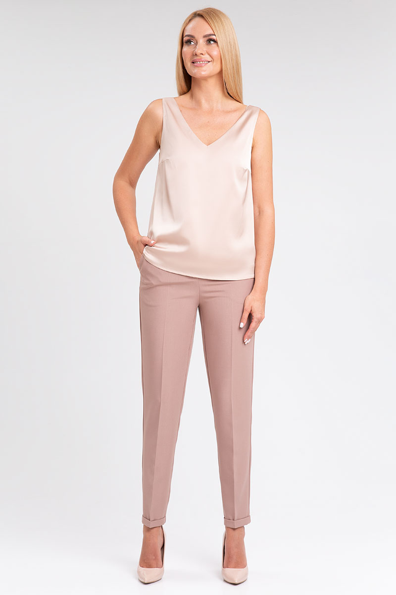 Блузка 423 бежевый цвет 42-52