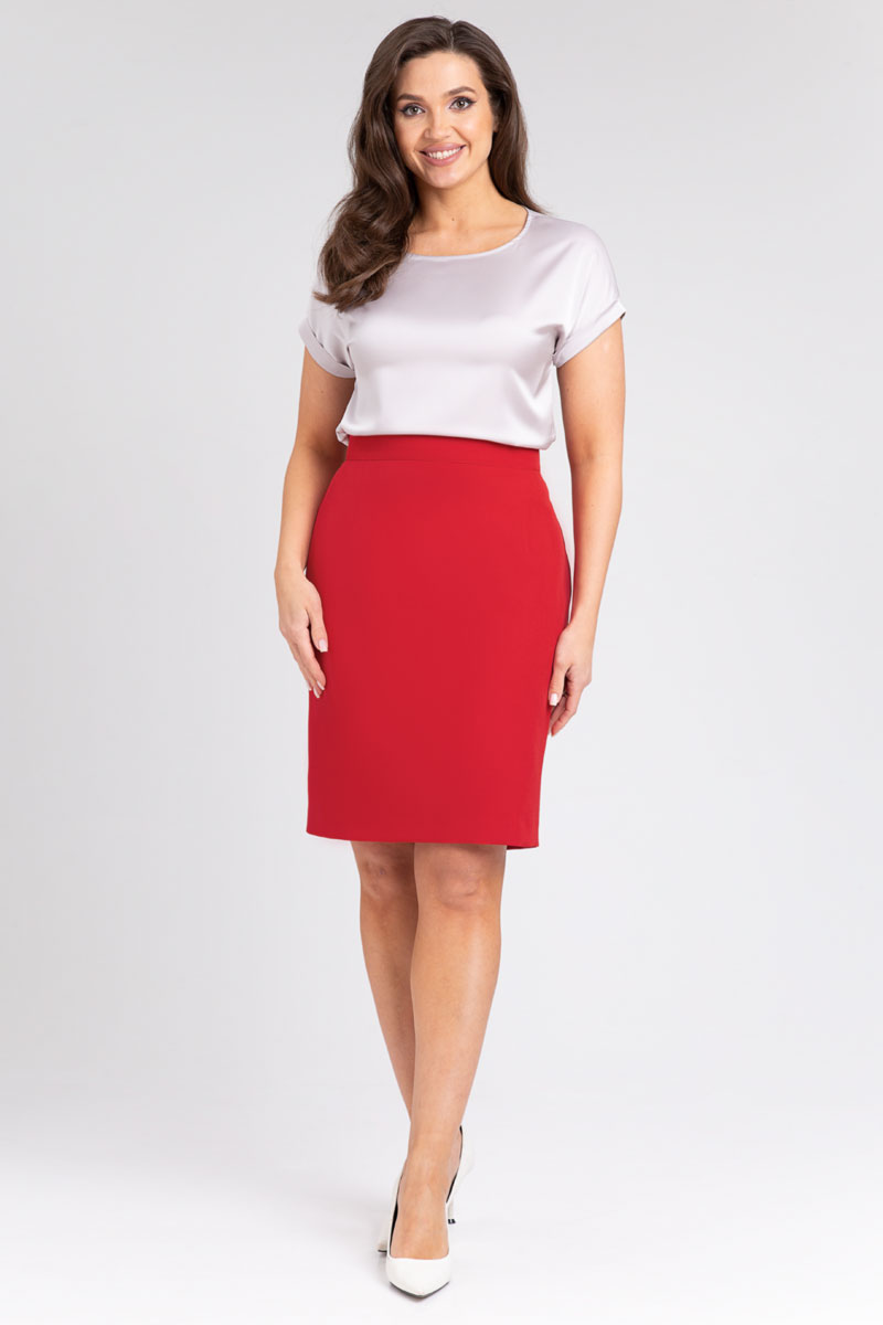 Юбка 508 красный цвет 42-52