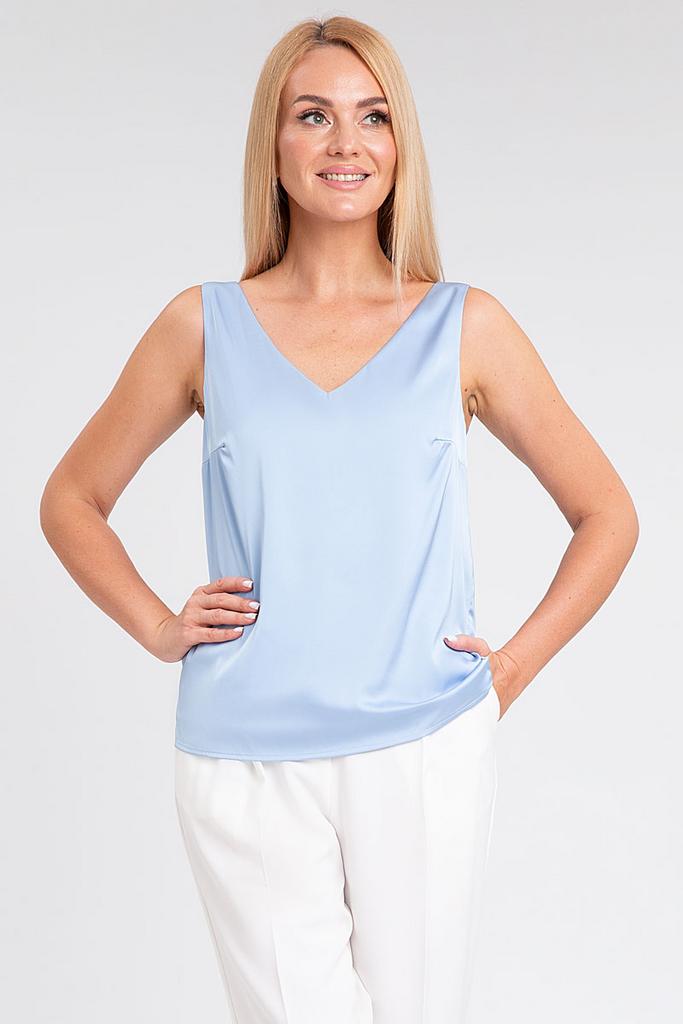 Блузка 423 голубой цвет 42-52