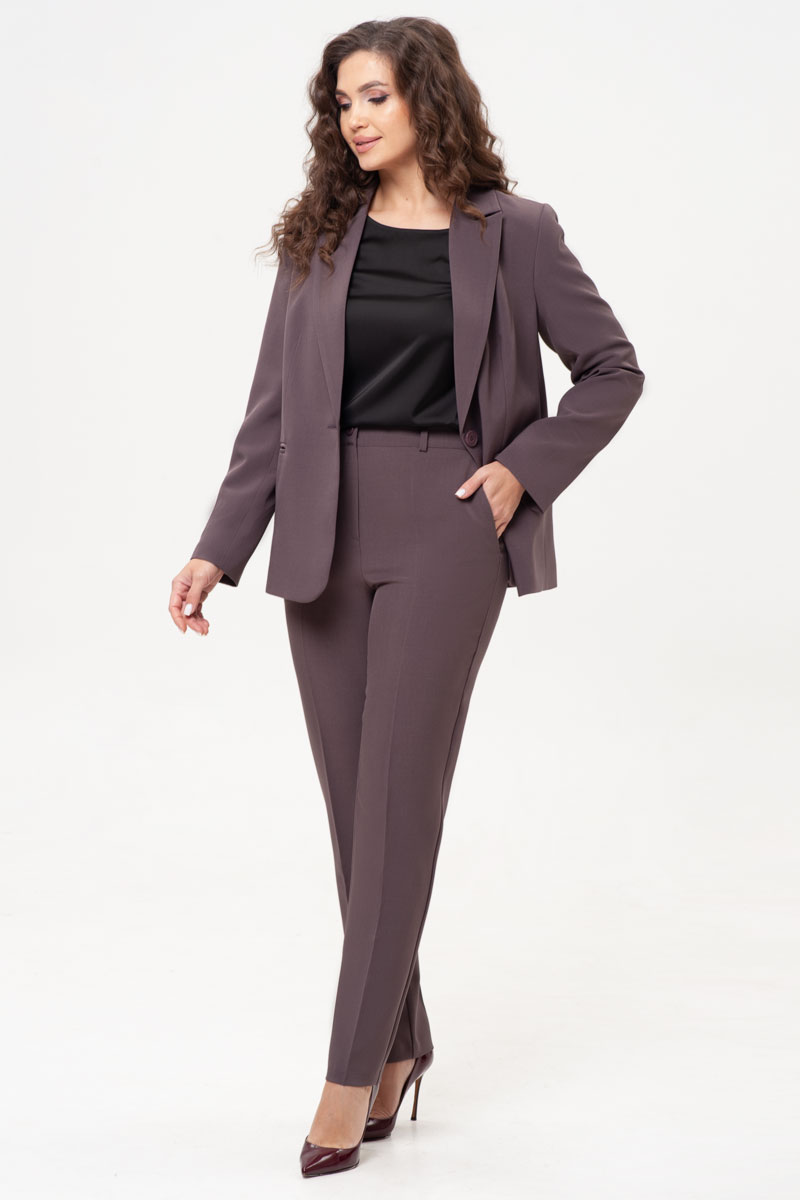 Костюм брючный 10403/1 цвет какао 42-58