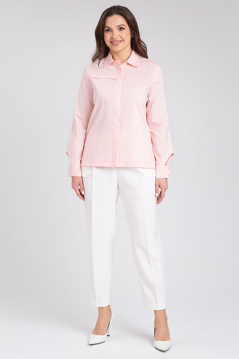 Блузка 418 лососевый цвет 42-58