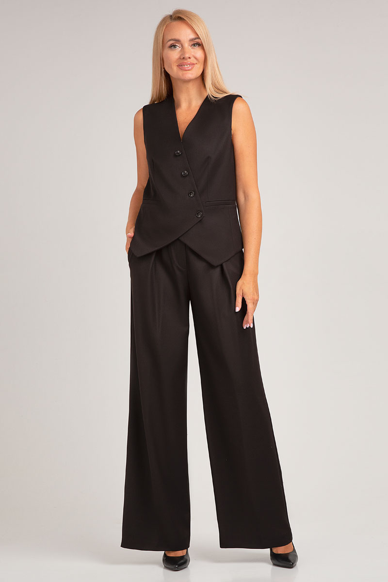 Костюм брючный 20713 черный цвет 44-48