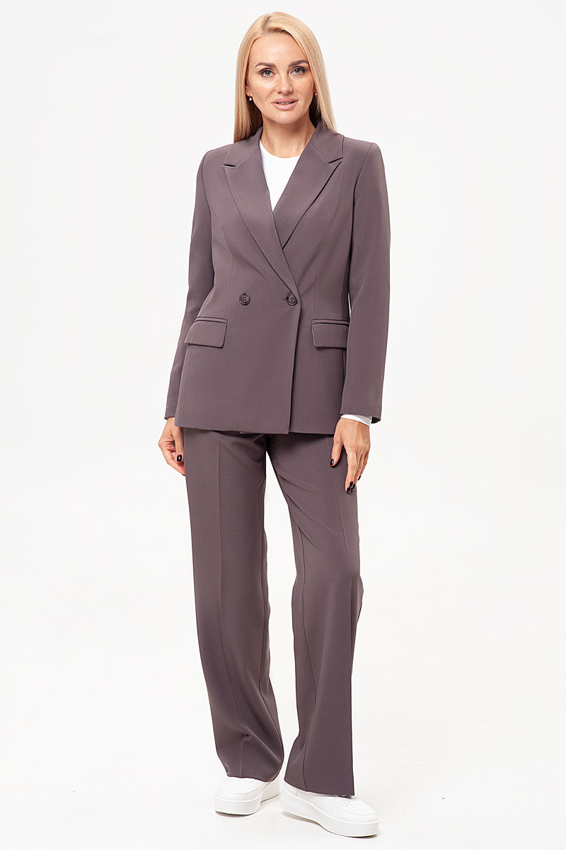 Костюм брючный 10609 цвет какао 42-52