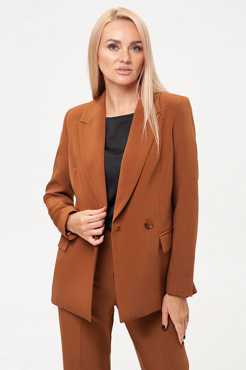 Костюм брючный 10609 рыжий цвет 42-52