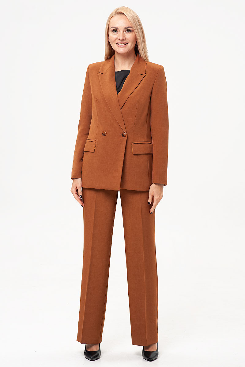 Костюм брючный 10609 рыжий цвет 42-52