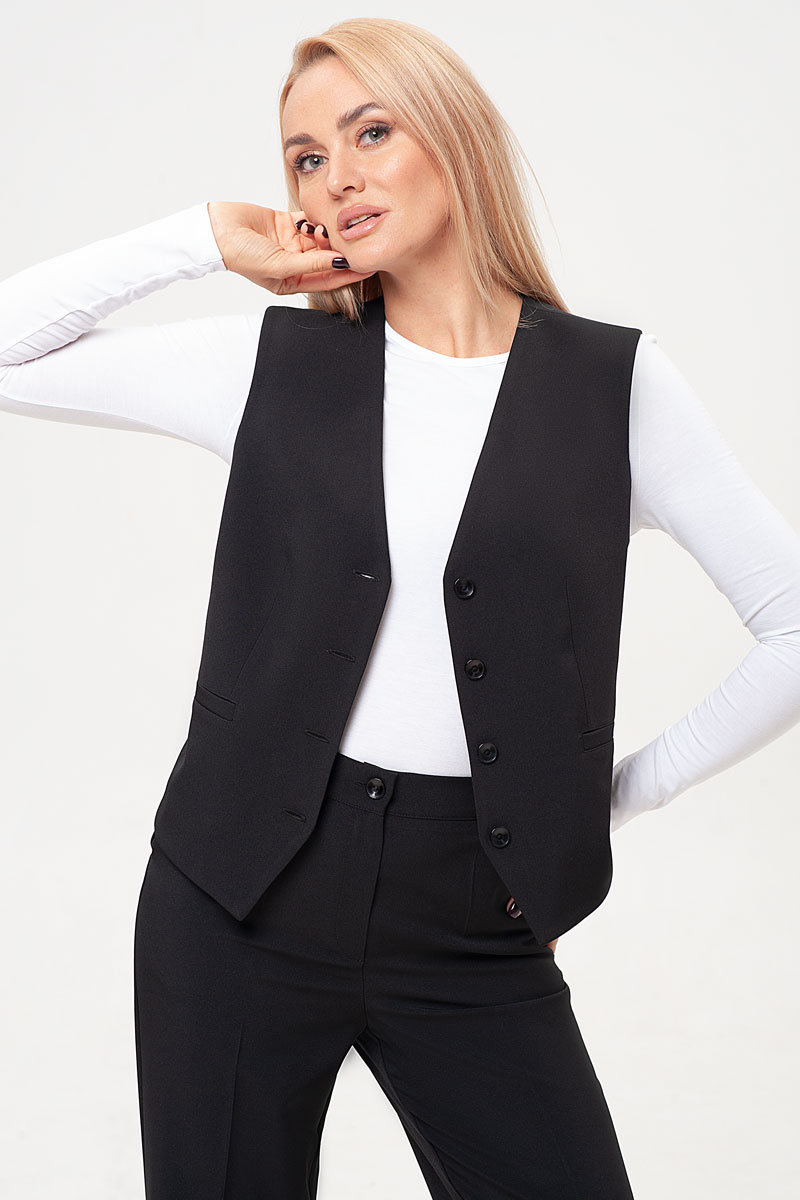 Жилет 208 черный цвет 42-52