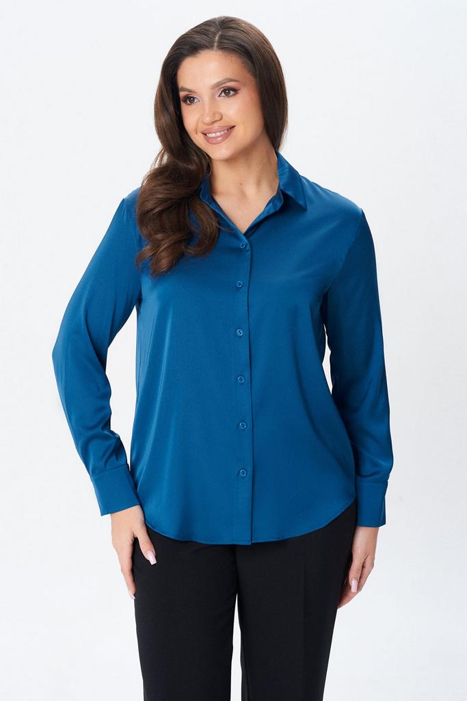 Блузка 416 цвет синий 42-58