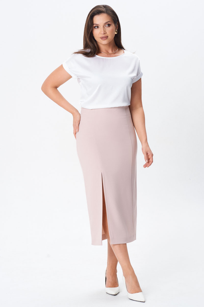 Юбка 510 цвет пудра 44-54