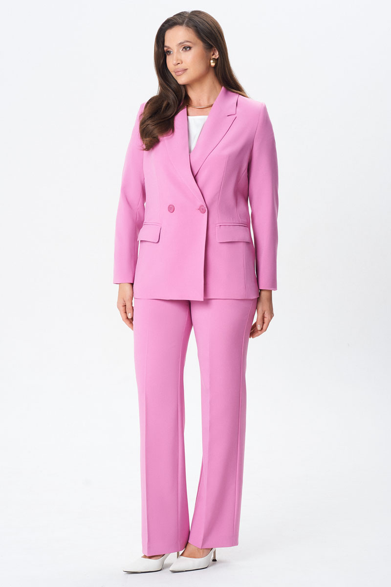 Костюм брючный 10609 лиловый цвет 42-46