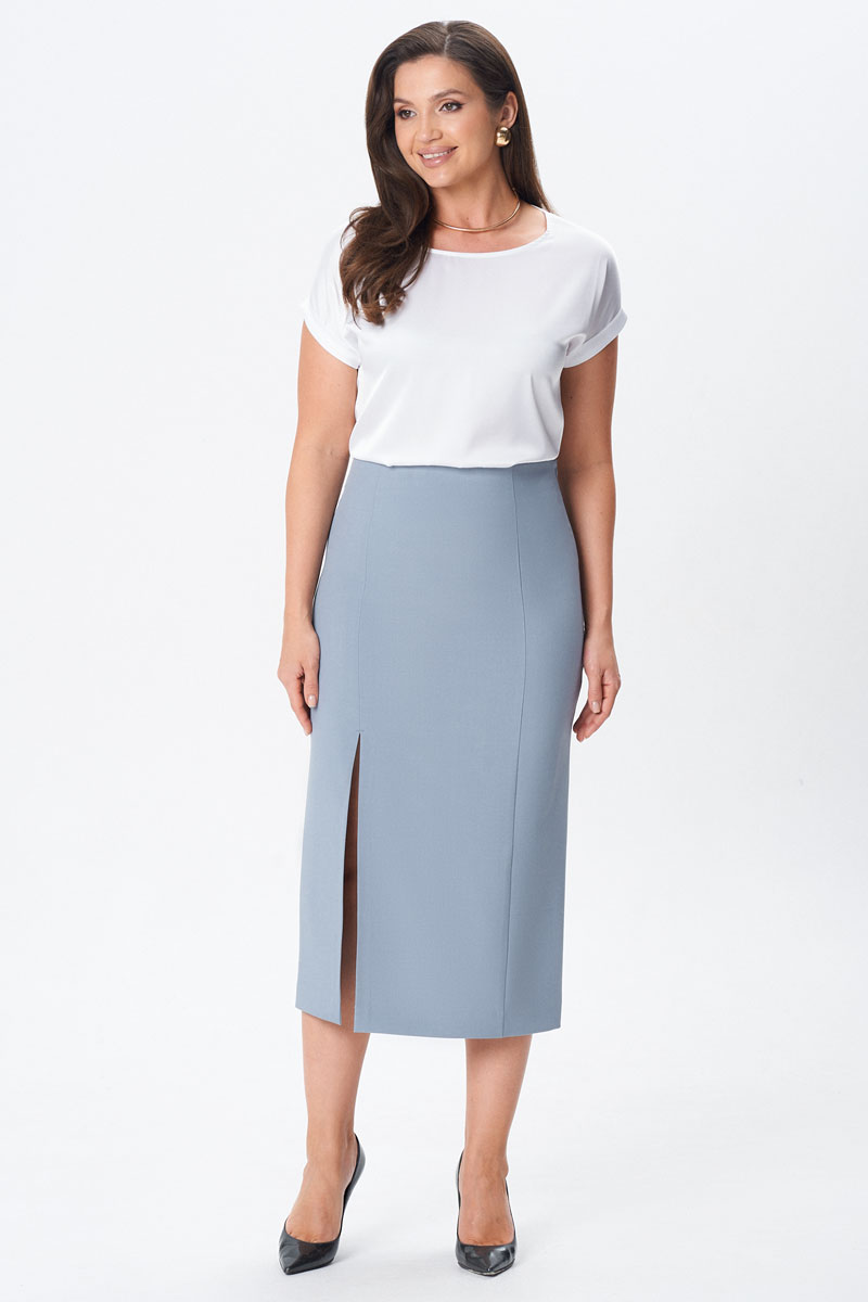 Юбка 510 серый цвет 44-54