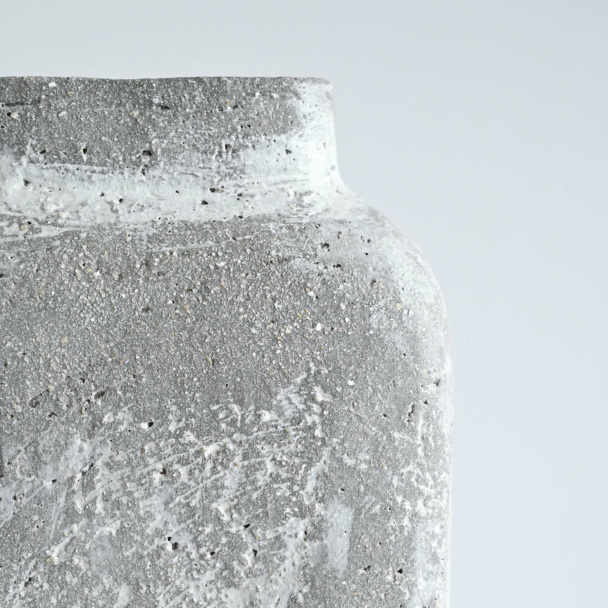 GREY TEXTURED CERAMIC VASE #2