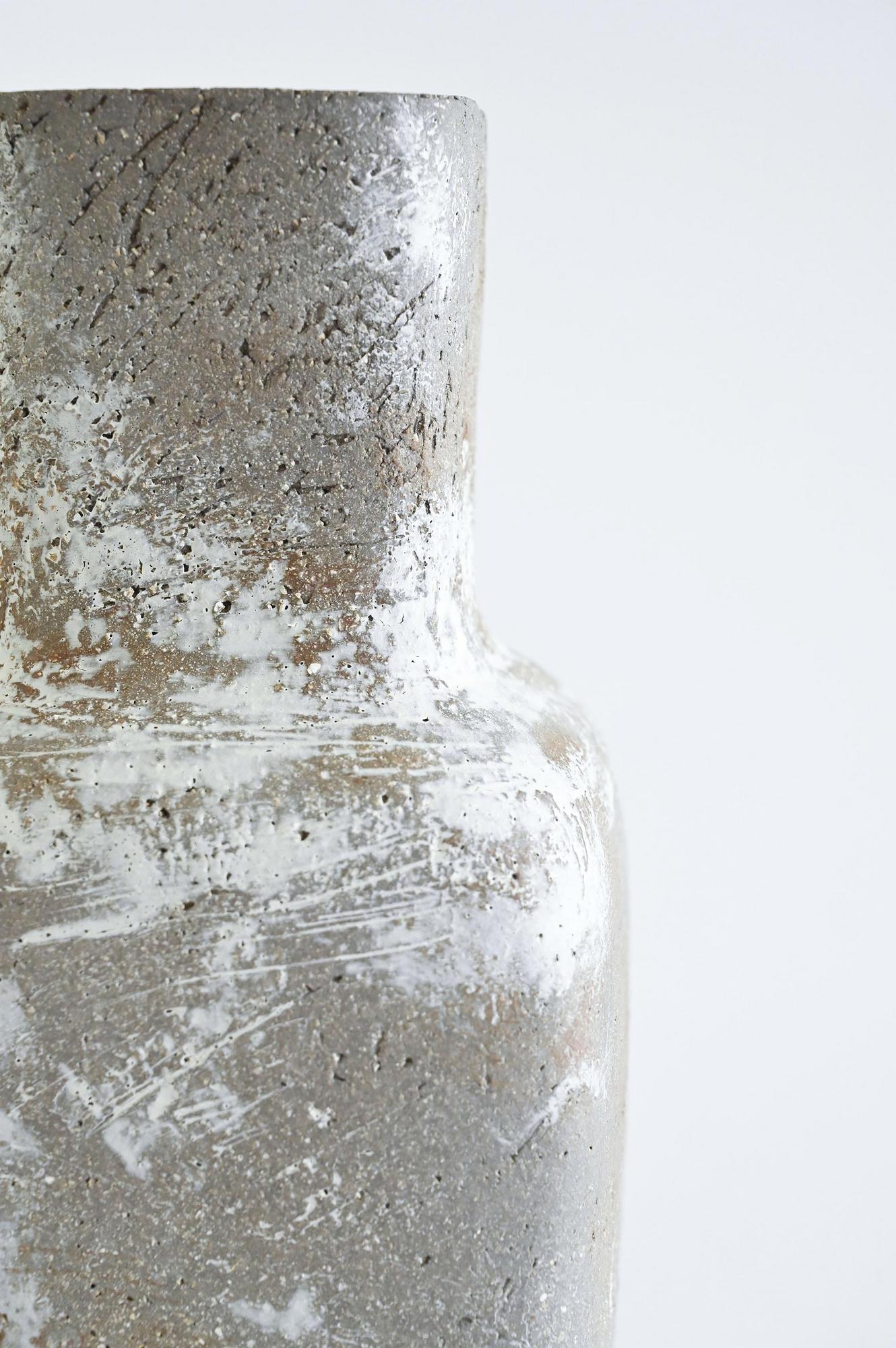 GREY TEXTURED CERAMIC VASE #4