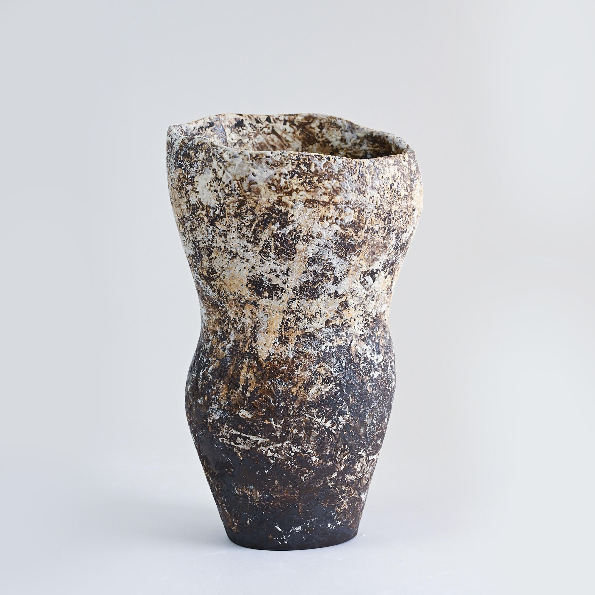 Handmade ceramic vase wabi sabi rustic style Portugal