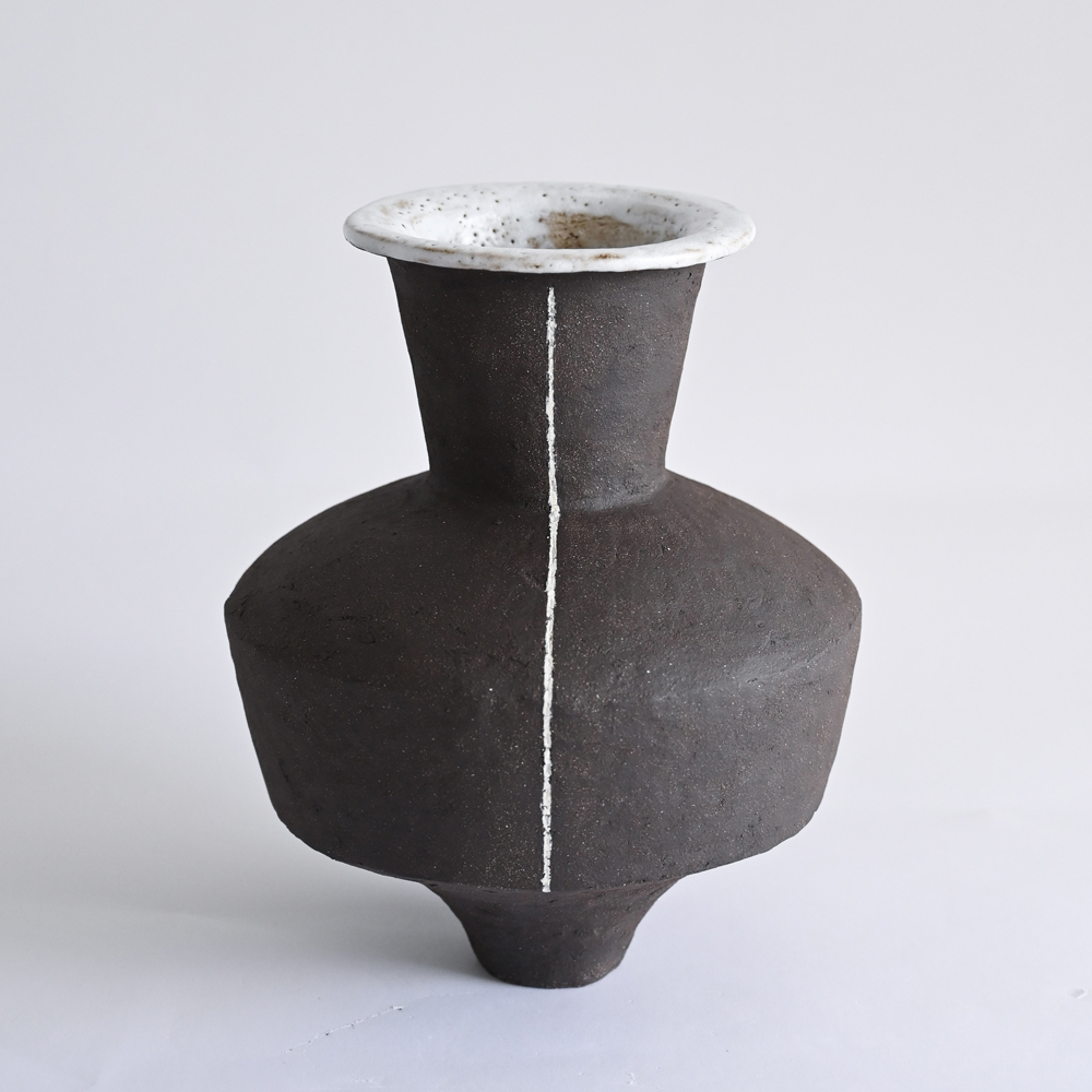 Handmade ceramic vase wabi sabi rustic style Portugal