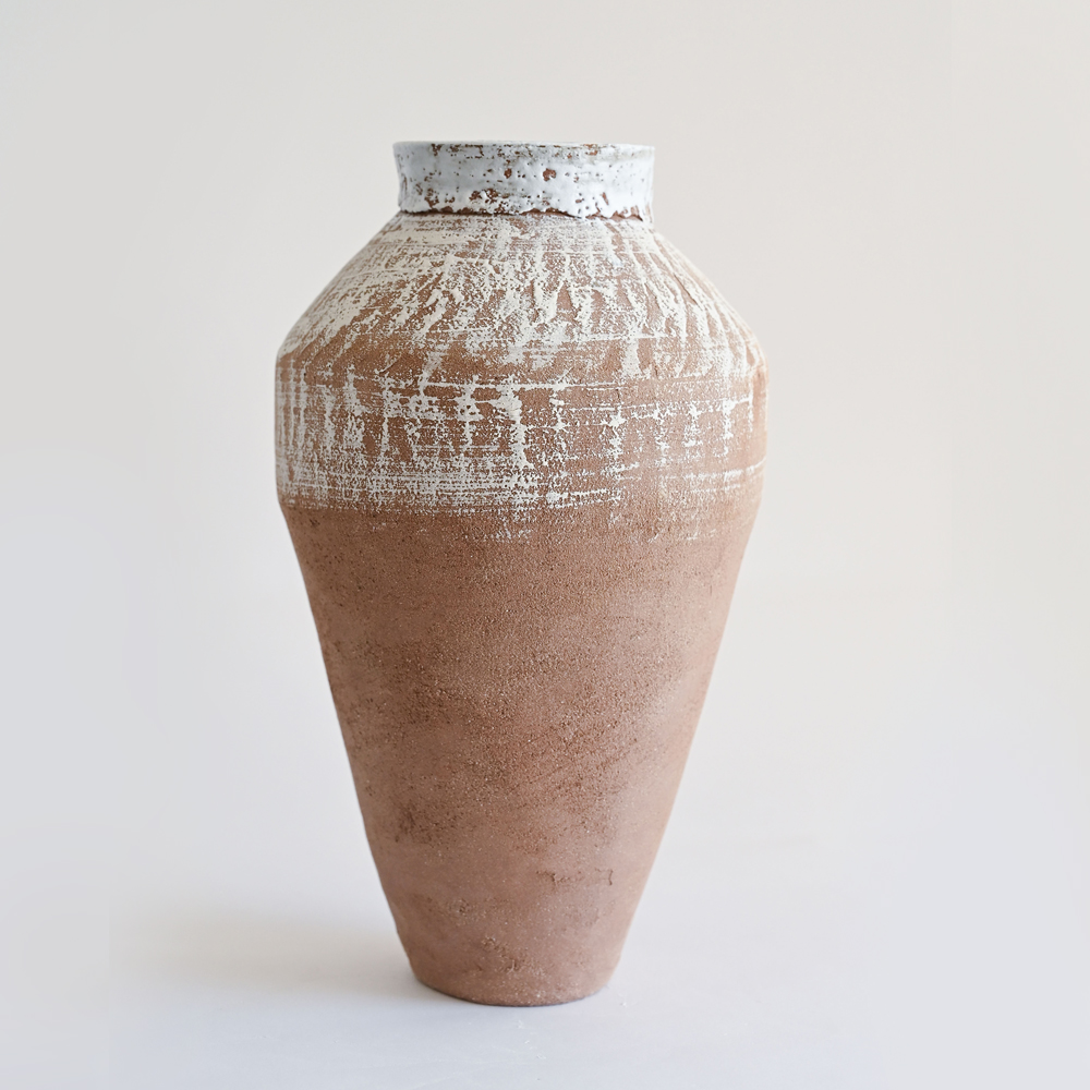 Handmade ceramic vase wabi sabi rustic style Portugal