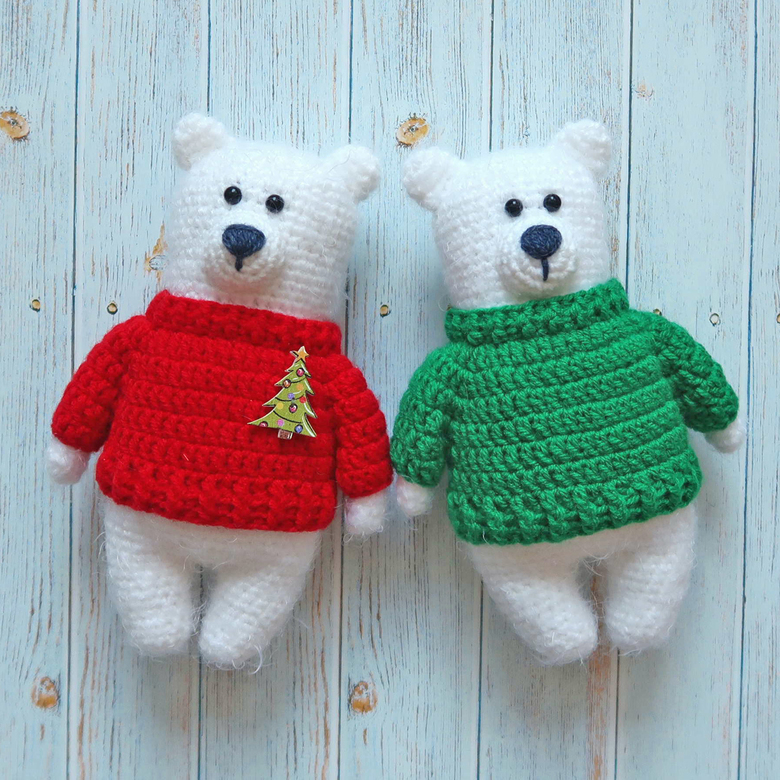 Мастер-класс, мишка в свитере