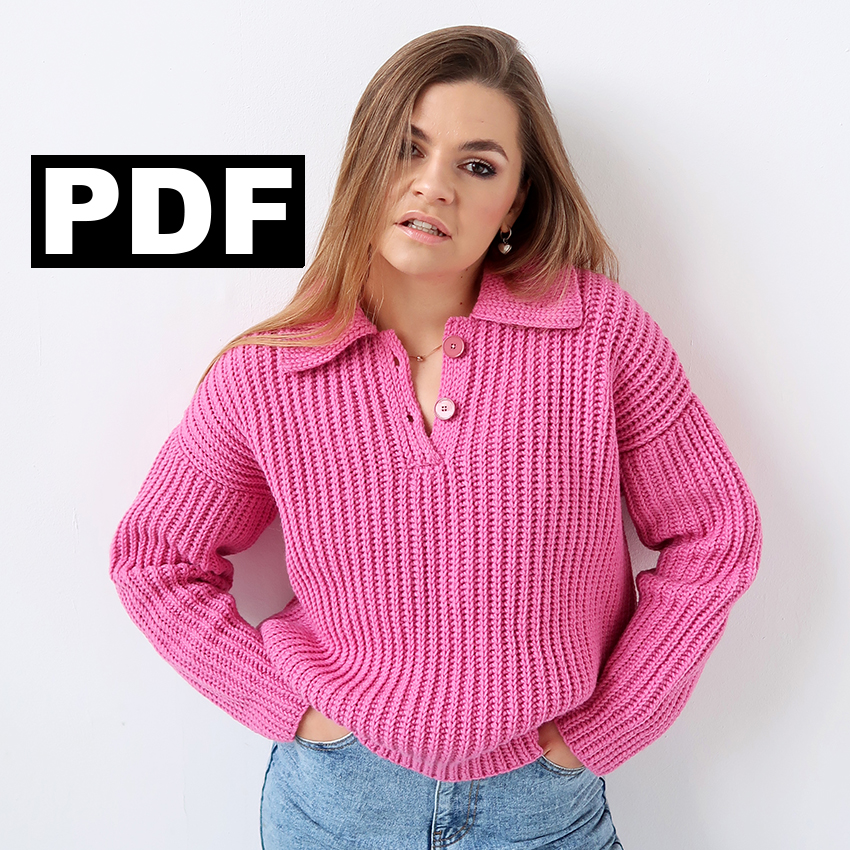 Мастер-класс по вязанию крючком ДЖЕМПЕРА ПОЛО