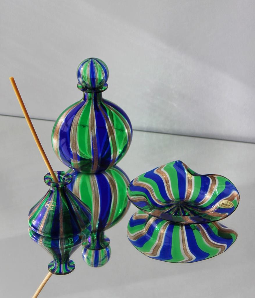 Флакон, вазочка и тарелочка Murano
