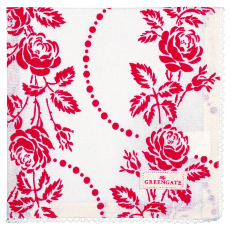 greenGate салфетка Fleur red