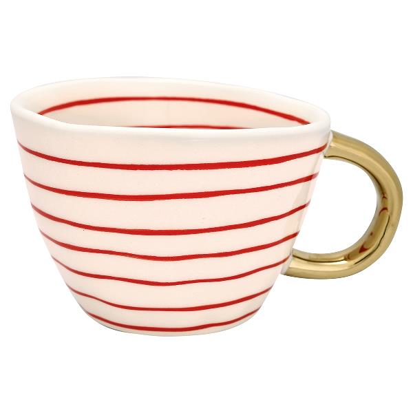 GreenGate чашка Sally red w/gold 350 мл