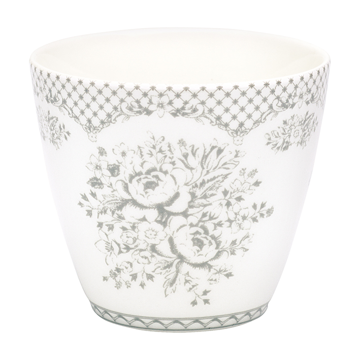 Greengate чашка для латте Stephanie grey 300 мл