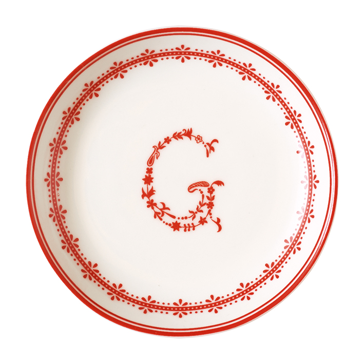 Greengate тарелочка G red