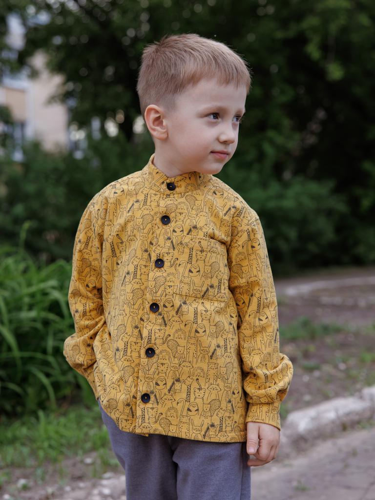 Рубашка детская фланелевая зверята