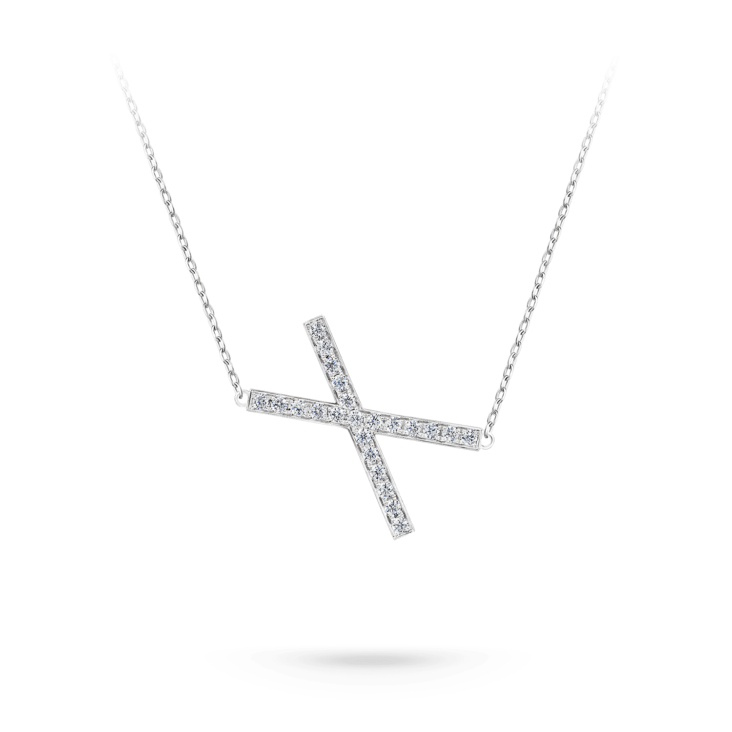 Подвеска с бриллиантами Крестик