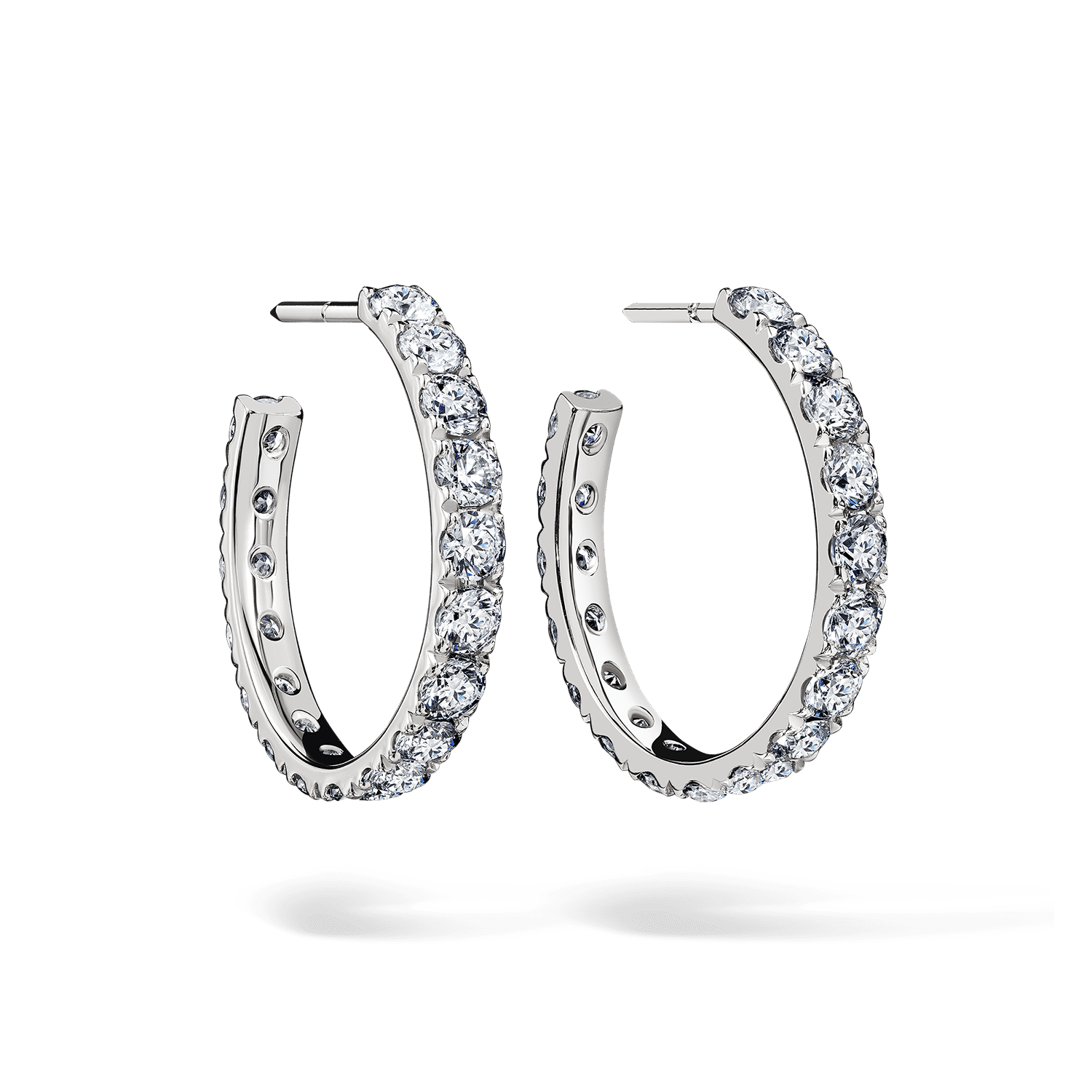 Серьги Бриллиантовые Круглые 2 см