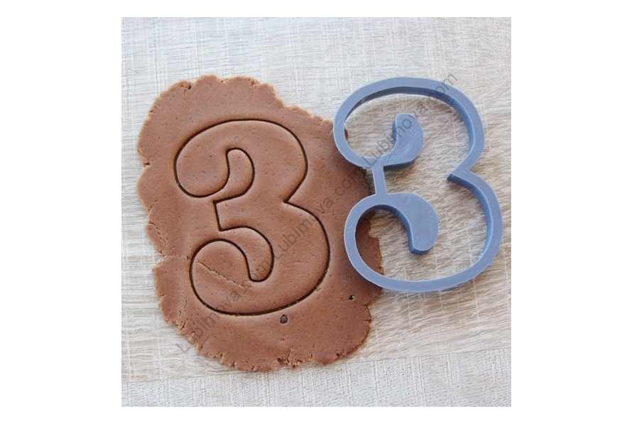Форма Цифра 3, 10 см