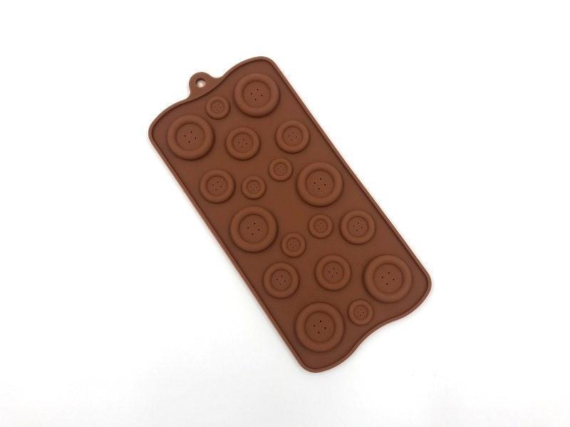 Форма силиконовая для льда и шоколада ПУГОВКИ, 19 ячеек