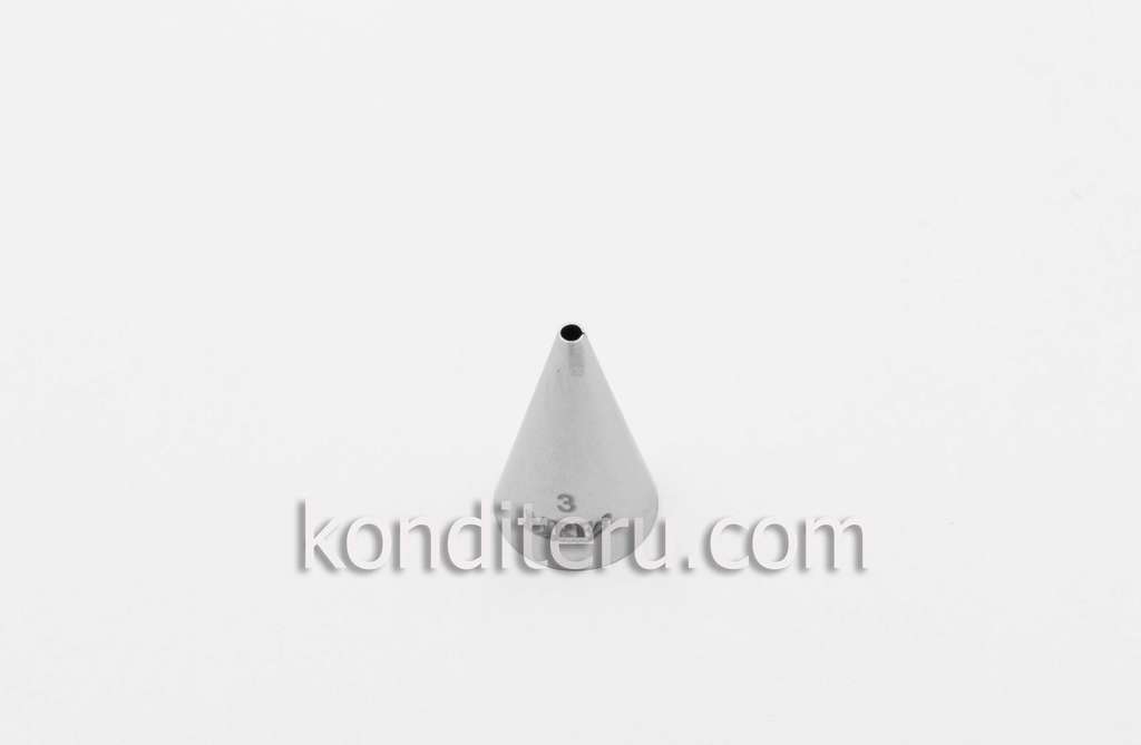 Насадка кондитерская КРУГЛАЯ № 3 (d 2 мм, h 34 мм)