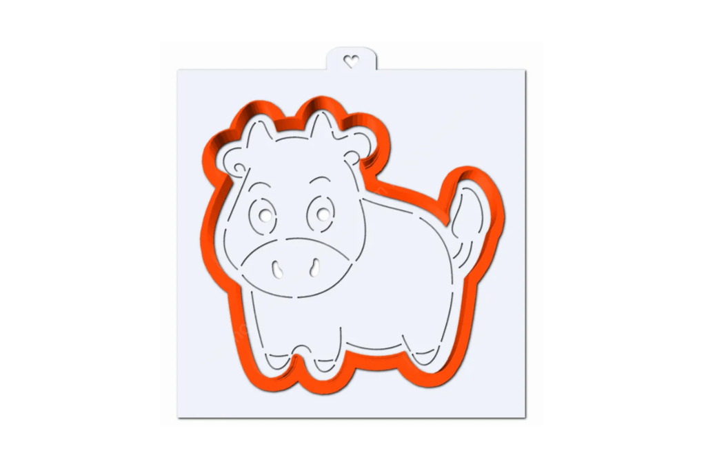 Коровка символ года (форма+трафарет)