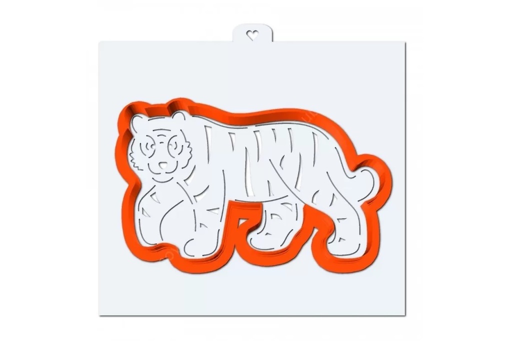 Тигр (форма+трафарет)