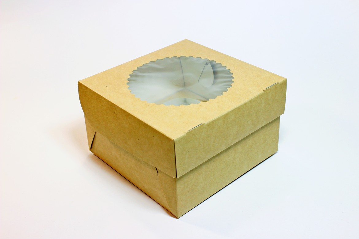 Коробка для капкейков и маффинов (на 4 шт.)